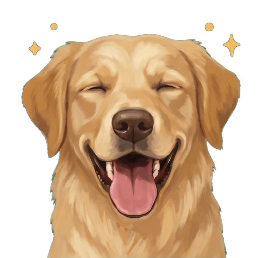 Alfie, golden retriever, les yeux plissés de bonheur